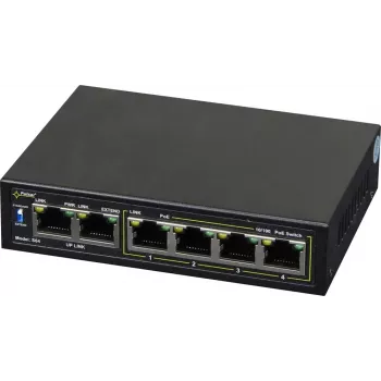 Switch de rede PULSAR Switch POE Pulsar S64 4 portas 2 Uplink