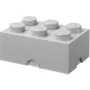 Caixa de arrumação Room Copenhagen LEGO Storage Brick 6, cinzento – organizador empilhável para brinquedos e acessórios