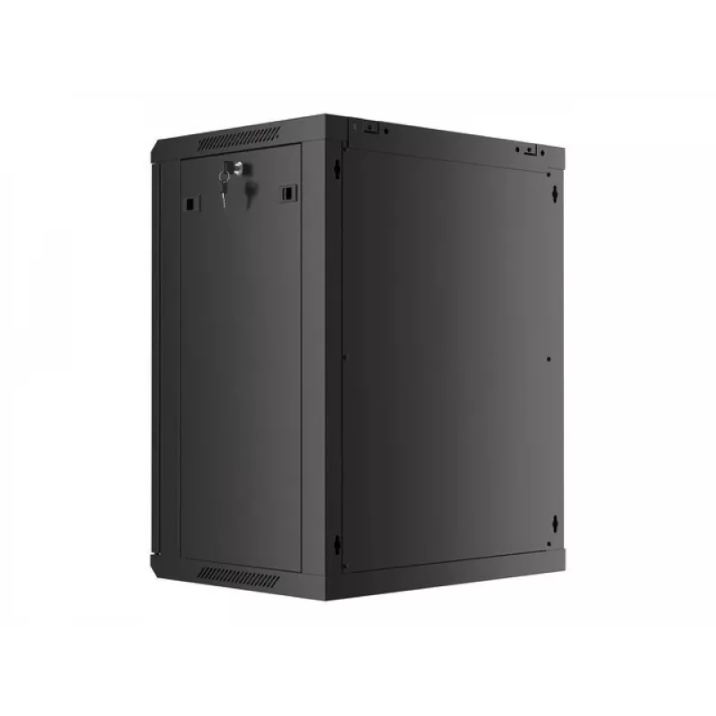 Armário de instalação de parede Lanberg 19'' 15U 600x450mm preto (porta de vidro)