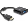 Cabo adaptador DELOCK HDMI macho para VGA fêmea — HDMI (macho) para VGA (fêmea), preto