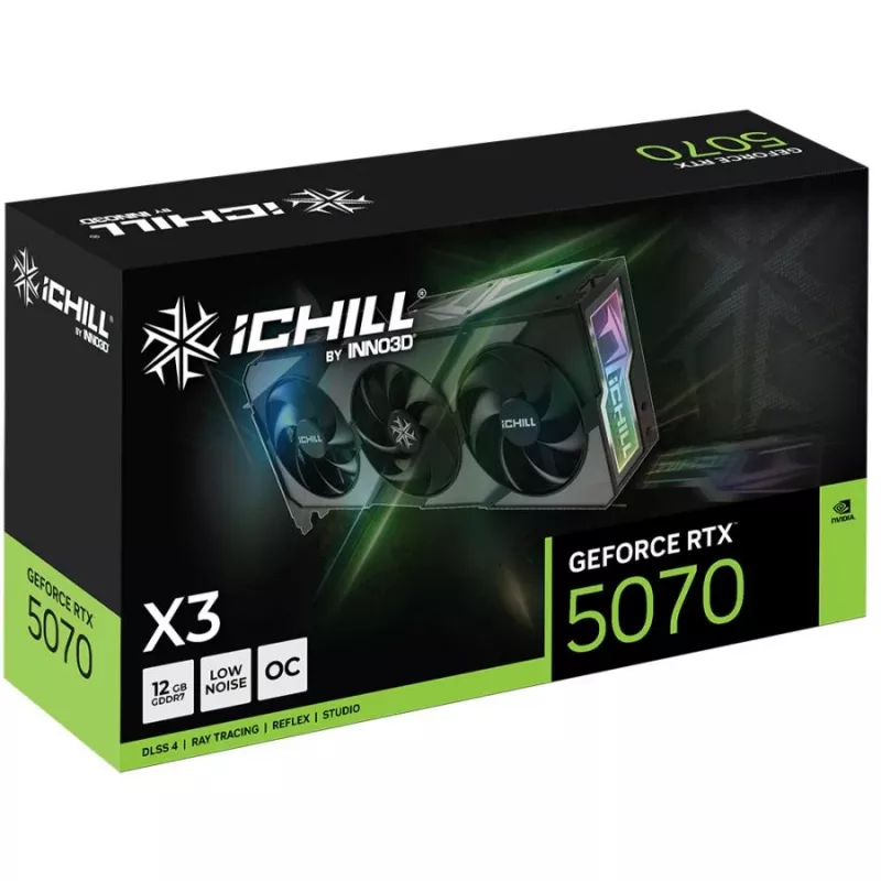 Placa gráfica Inno3D GeForce RTX 5070 Ti 16 GB GDDR7, PCIe 5.0, 256-Bit, 334 mm, 3xDP/1xHDMI