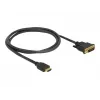 DeLOCK 85652 Adaptador de cabo de vídeo 1 m HDMI tipo A (Standard) DVI preto (85652)