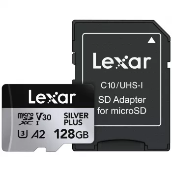 Memória flash Lexar 128 GB UHS-I MicroSDXC Professional SILVER PLUS