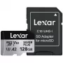 Memória flash Lexar 128 GB UHS-I MicroSDXC Professional SILVER PLUS