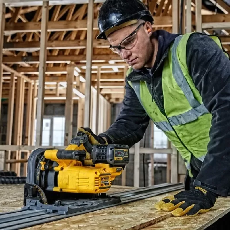 Serra circular manual DEWALT DCS520T2 54V 2x XR FLEXVOLT 6Ah TSTAK preto, amarelo