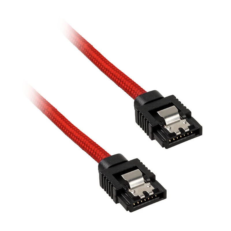Corsair CC-8900254 Premium Sleeved cabo SATA, SATA (M) para SATA (M), 60 cm, vermelho (2 un.)