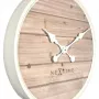 Relógio de parede NeXtime 3134wi Plank, Ø50 cm, branco