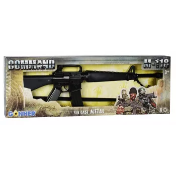 Espingarda Pulio Commando GONHER 118/6 metal — espingarda de dardos de brinquedo, 8 projéteis