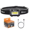 Lanterna Libox LB0107 preta com faixa LED