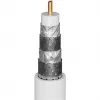Cabo de antena de TV Goobay (tipo 135 dB), blindagem quádrupla, 5 m, preto – banhado a ouro, conector fêmea coaxial > ficha coaxial (70384)