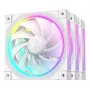 Ventoinha para caixa de 12 cm DeepCool FL12 WH — pack de 3, 120×120×25 mm, 2150 rpm, 55 CFM, Fluid Dynamic Bearing, PWM, Multi-LED, 4-Pin