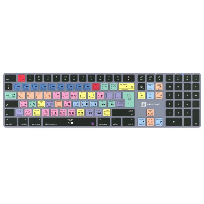 Logickeyboard LKB-PPROCC-TM-UK Adobe Premiere Pro CC Titan teclado, disposição UK, Mac