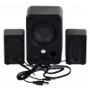 Altifalantes DEFENDER V11 11 W com fios 2.1 altifalantes satélite de secretária, USB 5 V, preto