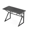 Secretária gaming huzaro Hero 1.6 preta — mesa reta em MDF/carbono 1200×600×750 mm, estrutura metálica