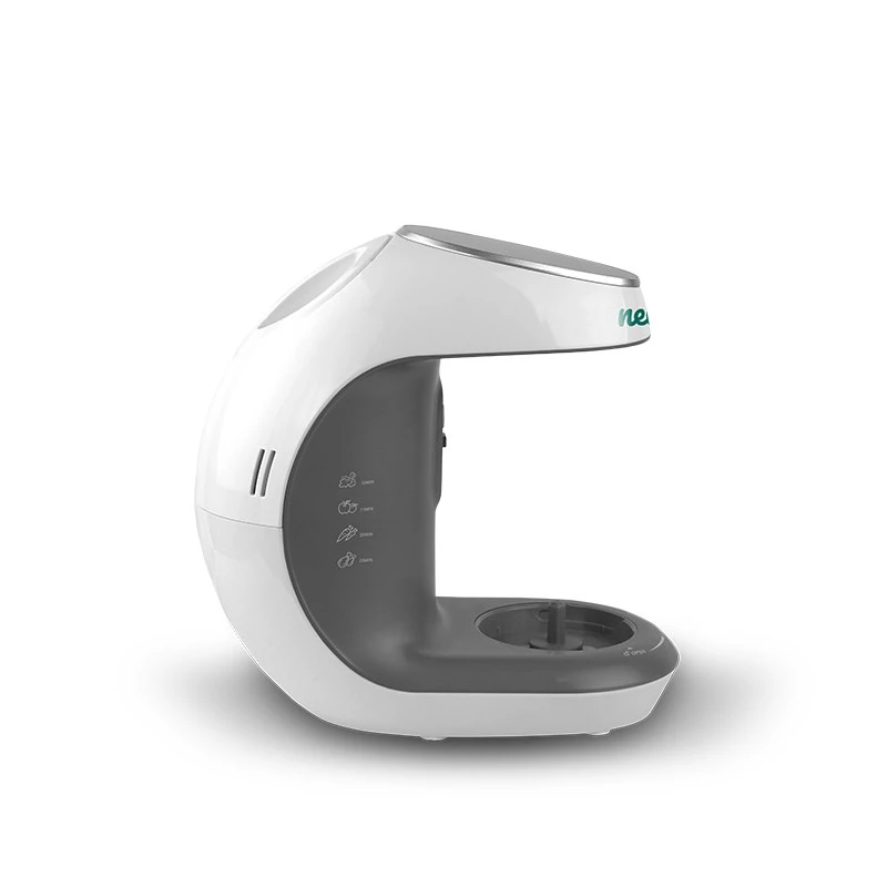 Robot de cozinha para bebé neno Cibo 300 W, tigela de 0,3 L, cozer a vapor e triturar, aquecer, cinzento/branco