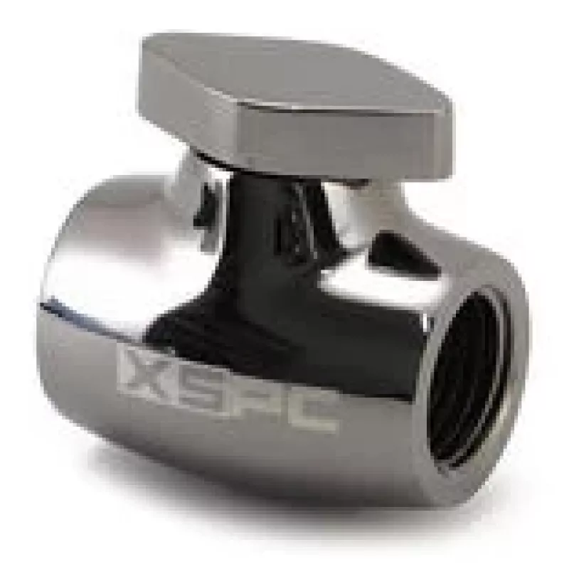 Válvula de esfera XSPC G1/4, corpo em latão com acabamento preto cromado, modelo WASC-504