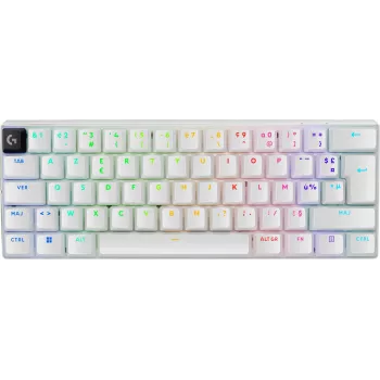 Logitech G PRO X 60 Teclado Gaming USB + RF Wireless + Bluetooth AZERTY Francês Branco (920-011925)