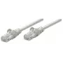 Cabo de rede patch Intellinet, Cat6, 1 m, cinzento, CCA, U/UTP, PVC, RJ45, contactos banhados a ouro, snagless, com proteção anti-dobra, garantia vitalícia