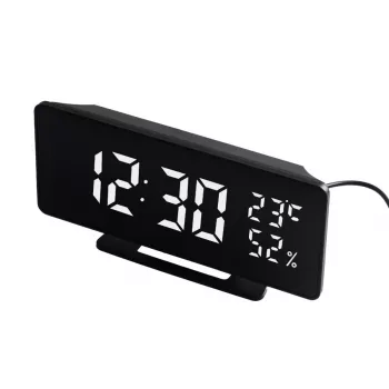 Despertador digital LED GreenBlue GB395 com indicação de temperatura