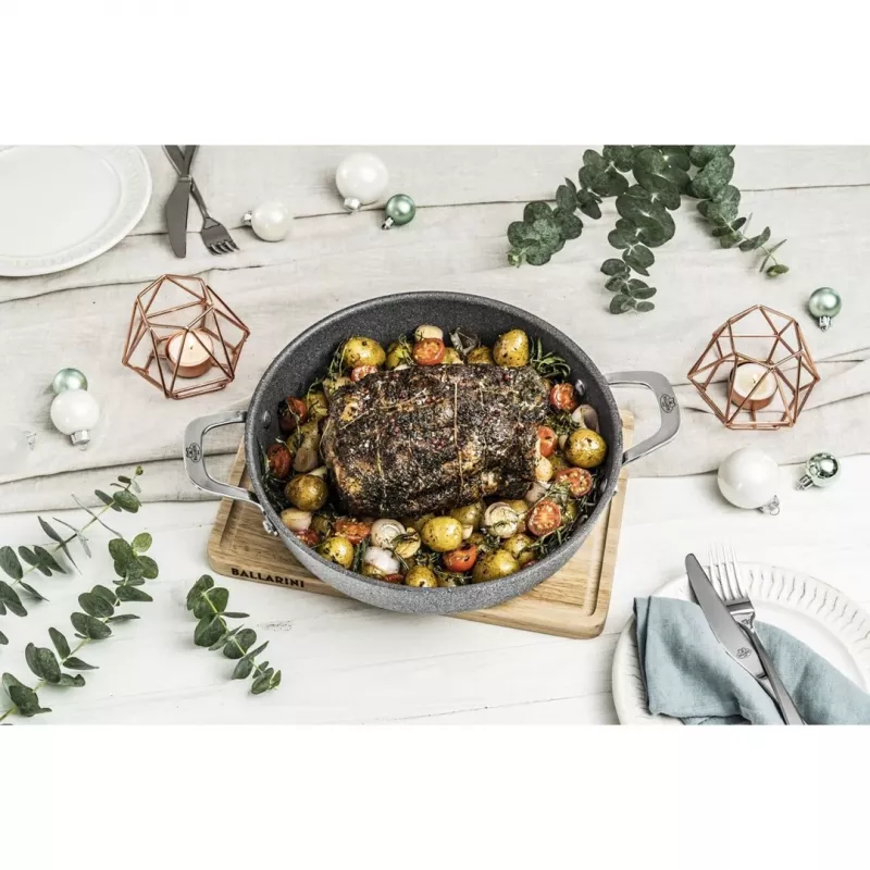 Frigideira Ballarini Salina Granitium, funda com 2 pegas, granito, 28 cm 75002-810-0