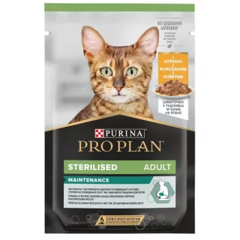 PURINA Pro Plan Cat Sterilised Maintenance Chicken - comida húmida para gatos - 85 g