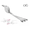 Cabo USB DeLOCK 85850 0,98 m USB 2.0 USB A USB C/Micro-USB B/Lightning