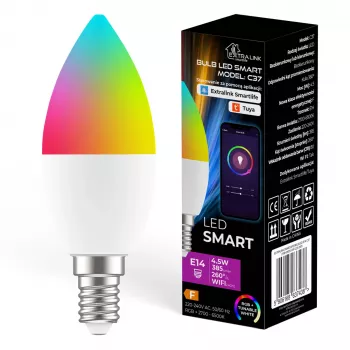 Lâmpada LED Extralink Smartlife, E14 C37 2700-6500K WiFi 220-240V