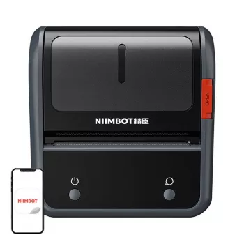 Impressora de etiquetas térmica NIIMBOT B3S_P 300 dpi Bluetooth portátil, cinzento
