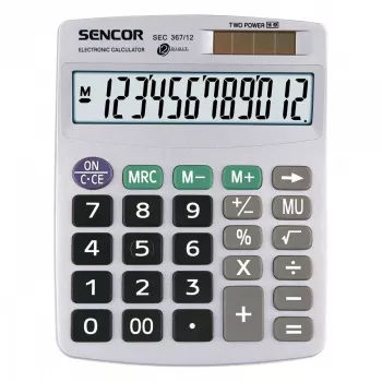 Calculadora SEC 367/12 de mesa, 12 dígitos LCD