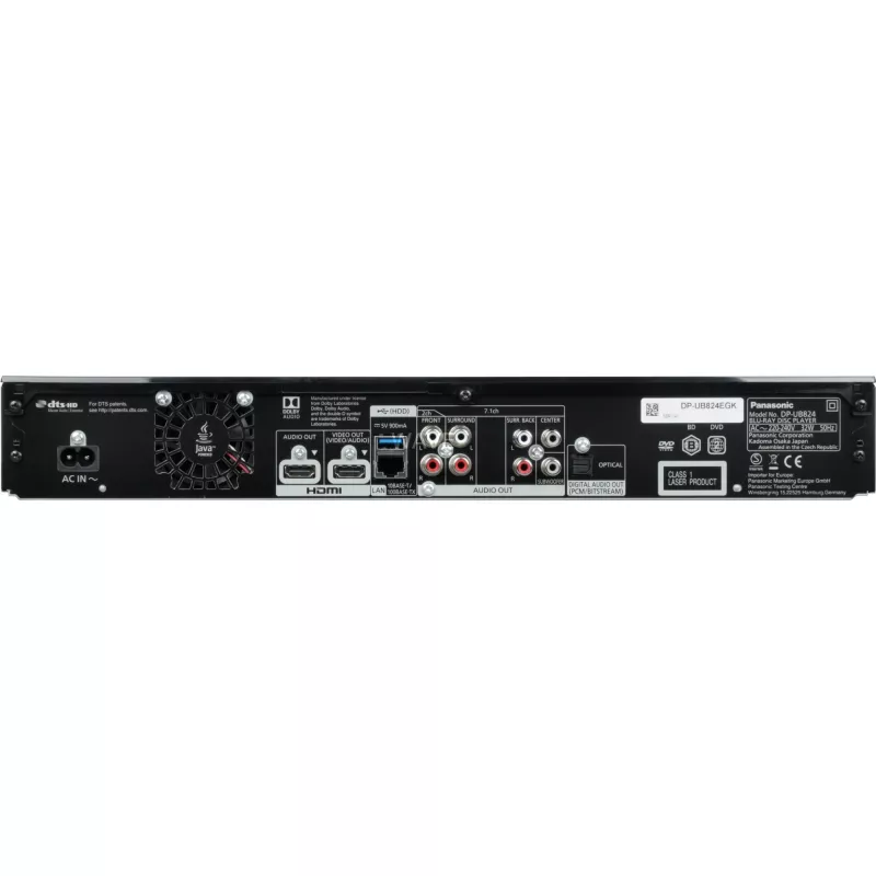 Panasonic DP-UB824 - Leitor de Blu-ray 3D - Upscaling - Ethernet, Wi-Fi (DP-UB824EGK)