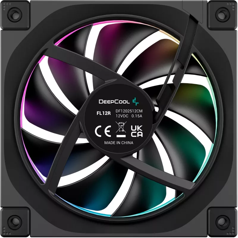 DeepCool FL12R R-FL12R-BKAPN1-G Reverse 120 mm ventoinha de caixa, 500-2150 RPM, 33,9 dB, preta