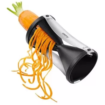 GEFU Spirelli Cortador manual preto, prateado plástico, aço inoxidável