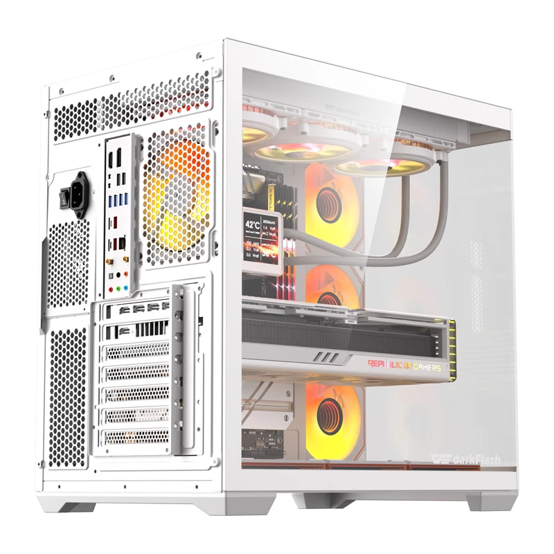 Caixa de computador Darkflash C280 (branca) com 7 ventoinhas de refrigeração