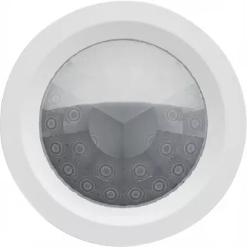 Detetor de presença Gira Präsenzmelder Mini Komfort KNX 222500 — detetor de presença KNX para montagem no teto para controlo automático de iluminação e AVAC