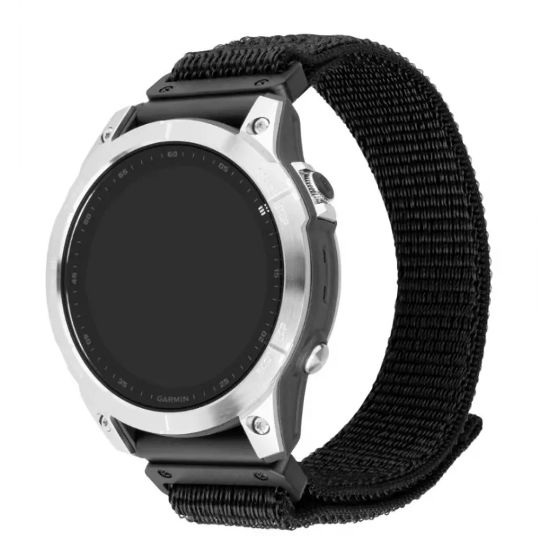 Bracelete de nylon QuickFit 26 mm de substituição FIXED para Garmin, preto