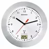 Relógio de quartzo Bresser Optics MYTIME BATH RC Circle prateado branco