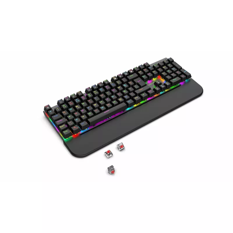 Teclado Gaming Incase IKG-443 Mecânico, RGB, layout alemão