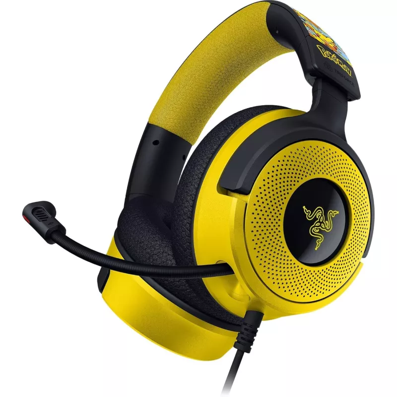 Razer Kraken V4 X Pokemon Kanto Starters Edition auscultadores gaming com fios, Chroma RGB