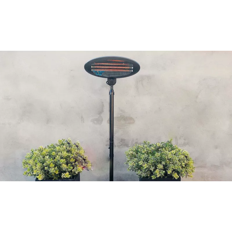 Aquecedor elétrico Sunred SMQ2000A para interior e exterior preto 2000 W aquecedor elétrico de quartzo