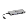 Dock USB-C - 4K HDMI, USB 3.2 Gen 1, hub USB-A, GbE, cartão de memória, carregamento PD 100W, cabo removível U442-DOCK5D-GY