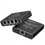 Mini switch Ethernet QOLTEC 52293 1x4 RJ45, splitter de rede não gerido 1 entrada 4 saídas