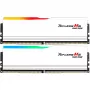 DIMM 64 GB DDR5-6000 (2x 32 GB) Dual-Kit, memória branca, F5-6000J2836G32GX2-RM5NRW, Ripjaws M5 Neo RGB, AMD EXPO