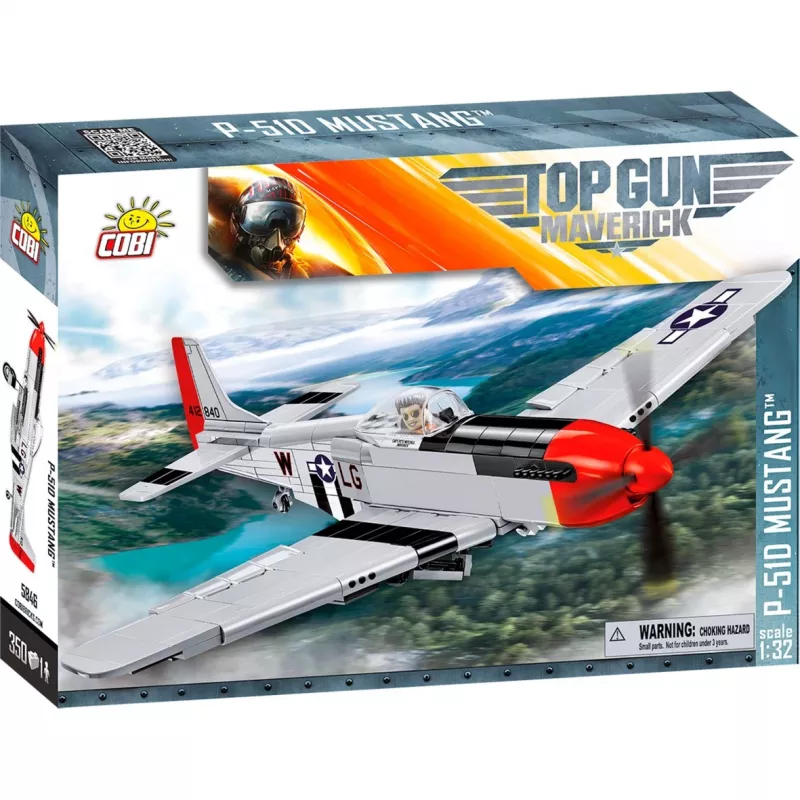 Top Gun Maverick P51D Mustang, brinquedo de construção escala 1:32