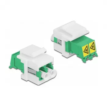 Módulo Keystone conector fêmea LC duplex para conector fêmea LC duplex DeLOCK 86833