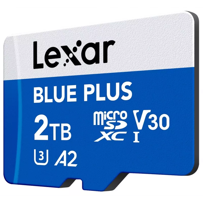 Cartão de memória MicroSDXC Lexar BLUE PLUS 2 TB UHS‑I, 170 MB/s, U3 V30, à prova de água