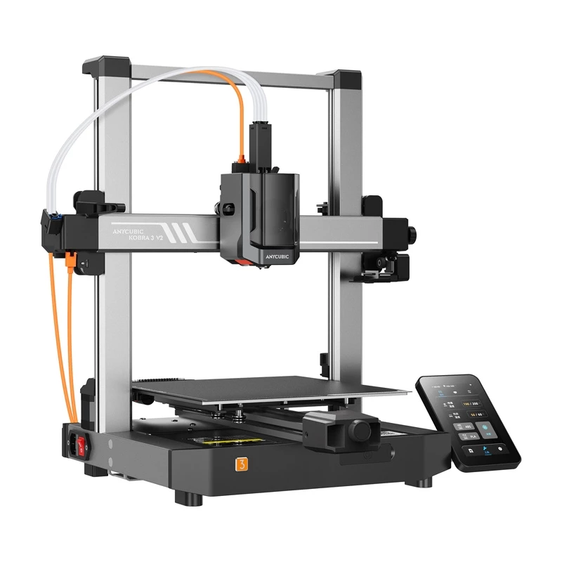 Impressora 3D AnyCubic Kobra 3 V2 (K3V2-IP-O) — volume de impressão 235×235×250 mm