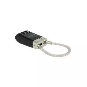 Cabo de bloqueio USB preto Navilock 20647