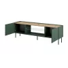 Móvel RTV EF ONDA 180.5x40xH58.39 verde (de pé ou montado na parede)