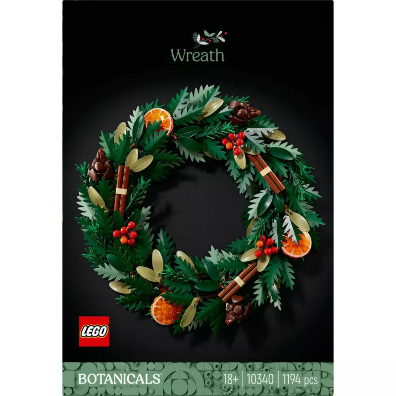 LEGO 10340 Icons Coroa de Natal brinquedo de construção