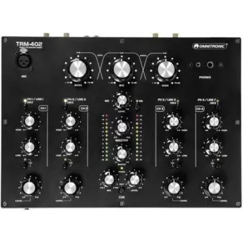 Misturadora DJ Omnitronic TRM-402 4 canais com EQ e FX, modelo 10355930